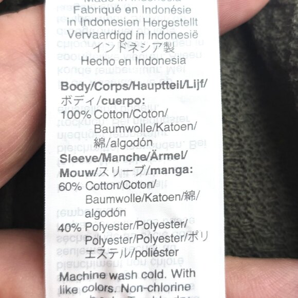 Madewell Olive Green Puff Long Sleeve Eyelet Boxy Fit Scoop Neck Slouchy Top - Picture 7 of 7